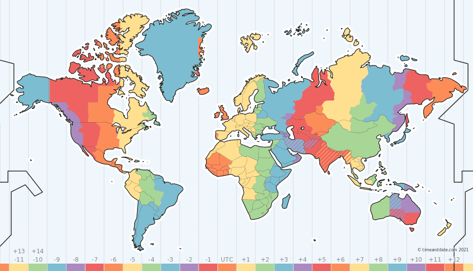 World Time Zone Map